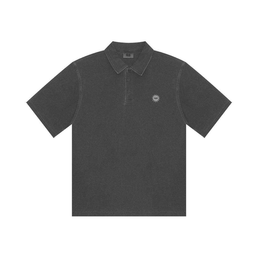Sel Pigment Sun Logo Polo Tee (Charcoal)