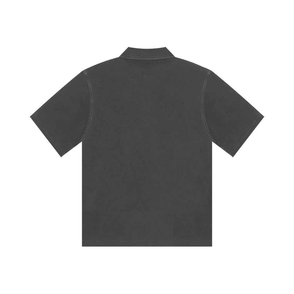 Sel Pigment Sun Logo Polo Tee (Charcoal)