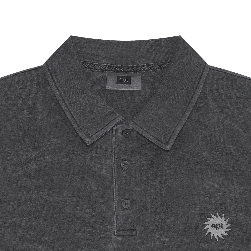 Sel Pigment Sun Logo Polo Tee (Charcoal)