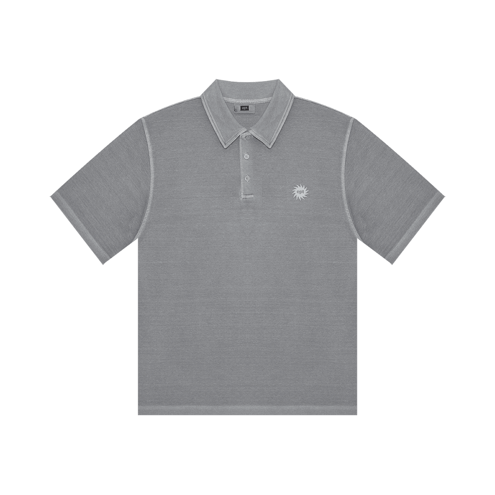 Sel Pigment Sun Logo Polo Tee (L/Grey)