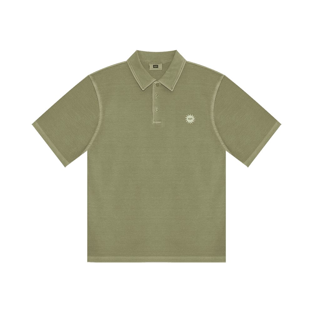 Sel Pigment Sun Logo Polo Tee (Olive)