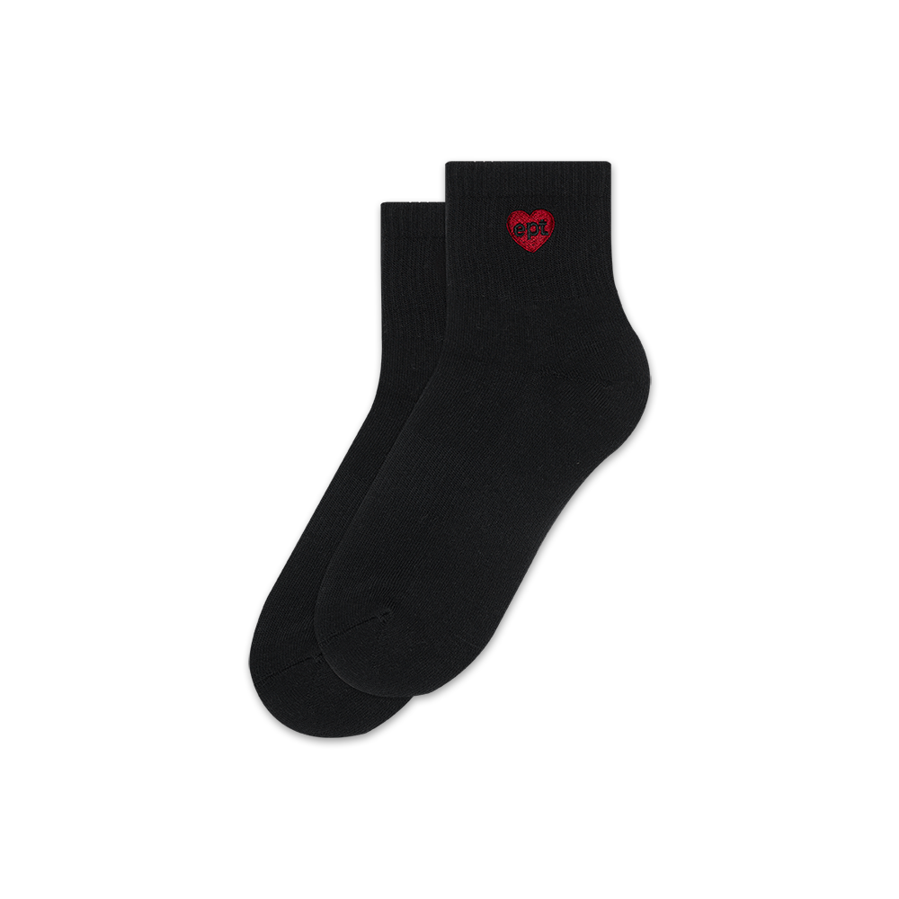 Small Heart Socks (Black)