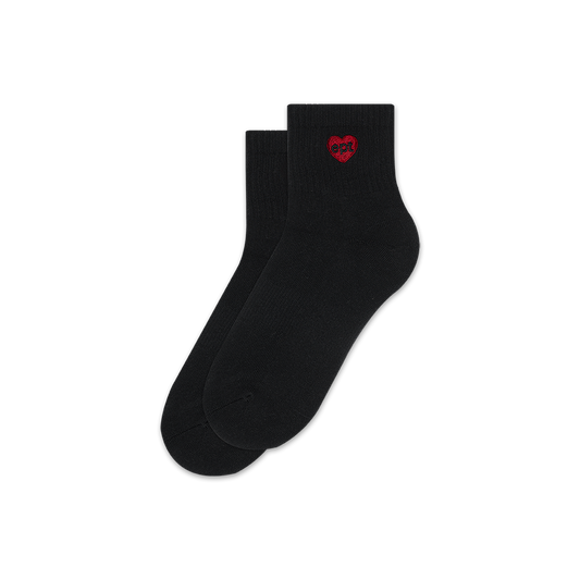 Small Heart Socks (Black)