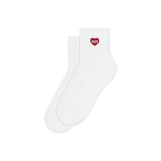 Small Heart Socks (White)