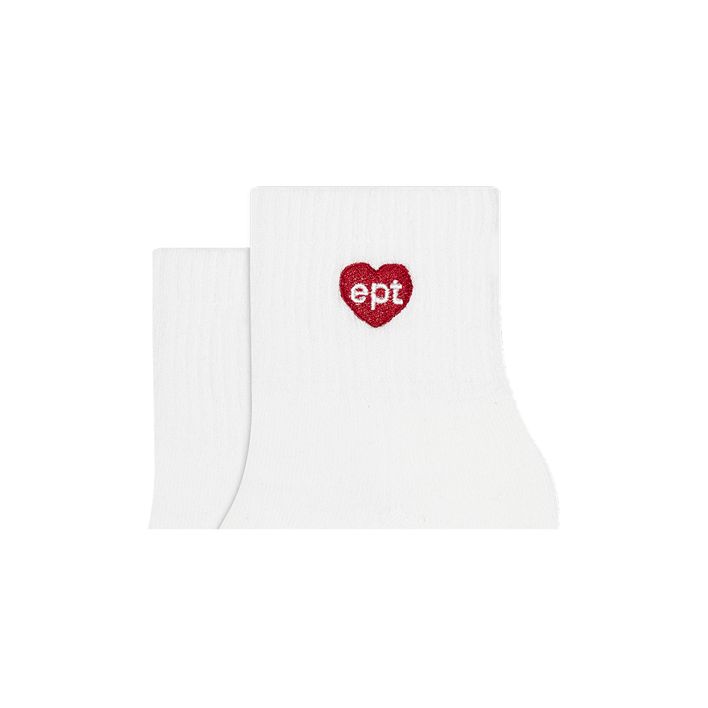 Small Heart Socks (White)