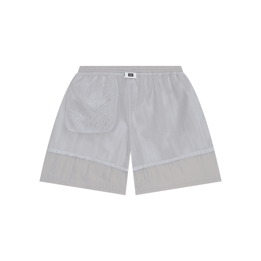 Studded Nylon Shorts (L/Grey)