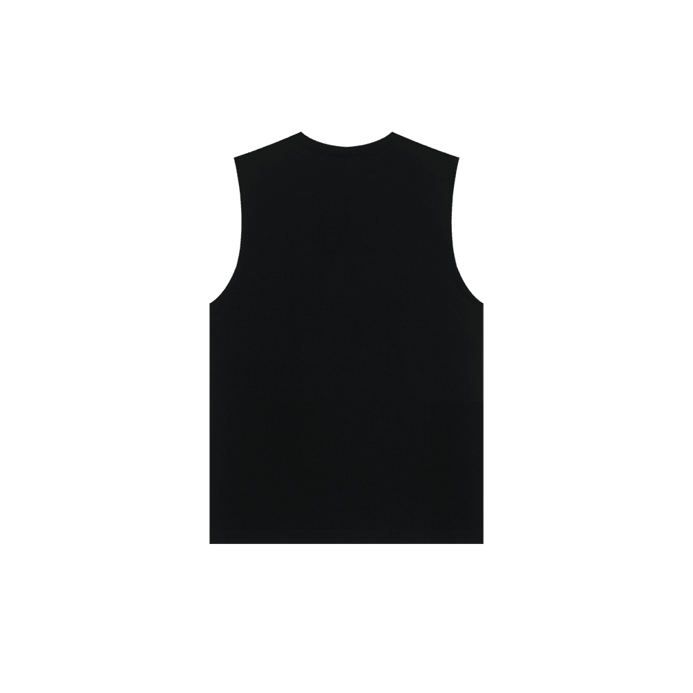 Studded Sleeveless T-Shirt (Black)
