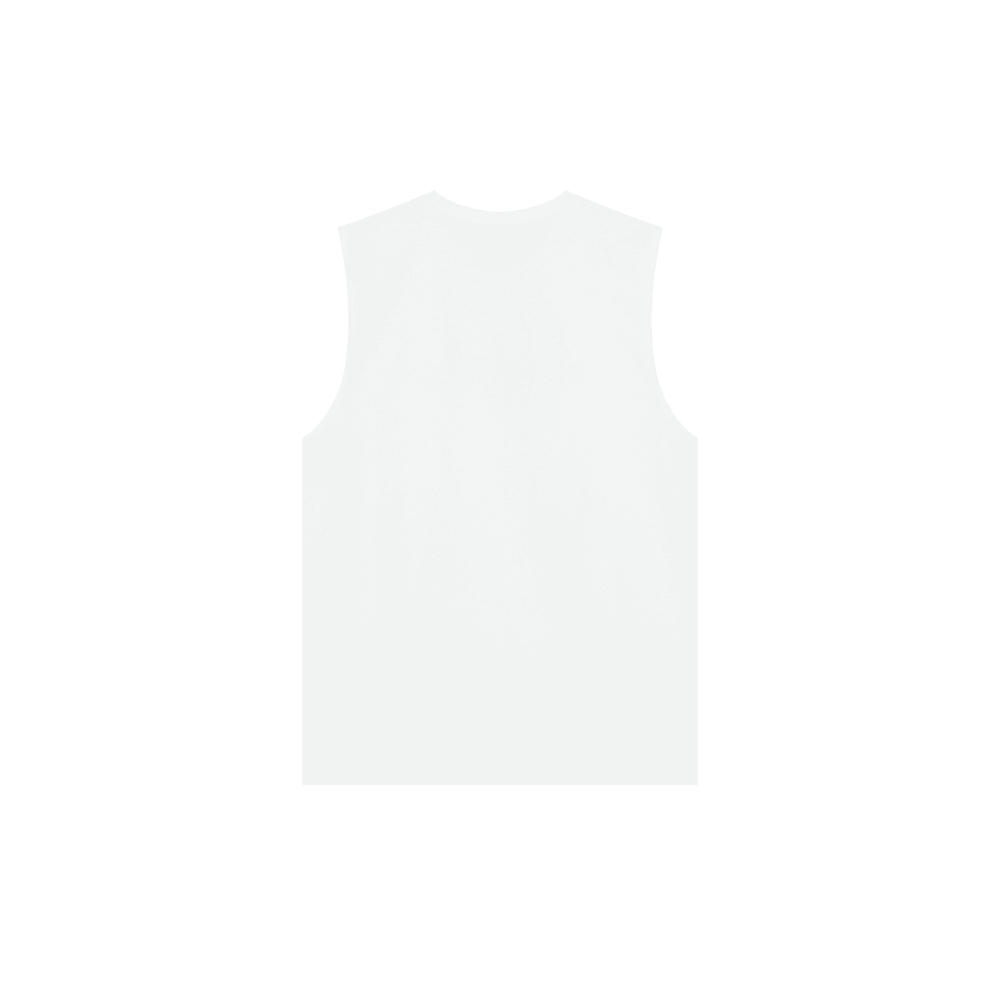 Studded Sleeveless T-Shirt (White)