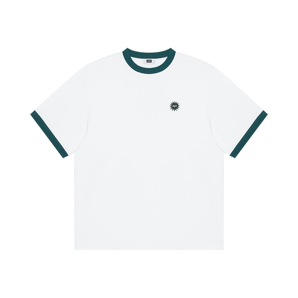 Sun Logo Ringer T-Shirt (White)