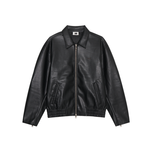 Faux Leather Jacket (Black)