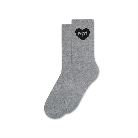 Heart Long Crew Socks (Melange)