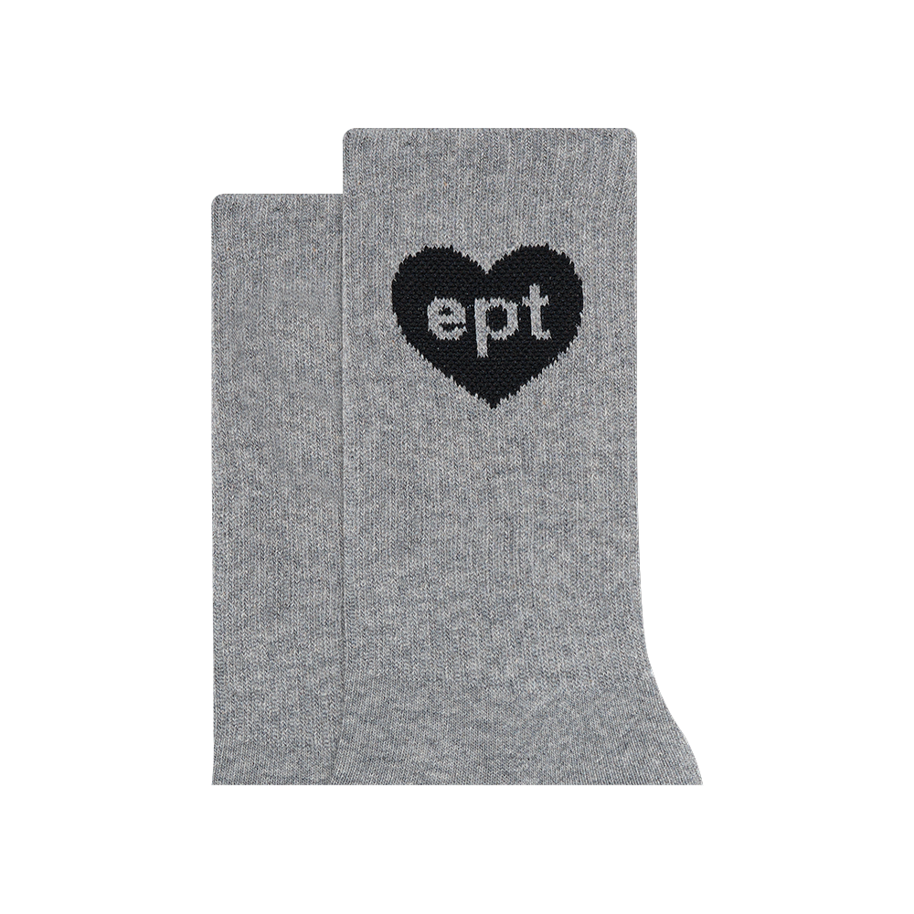 Heart Long Crew Socks (Melange)