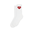 Heart Long Crew Socks (White)
