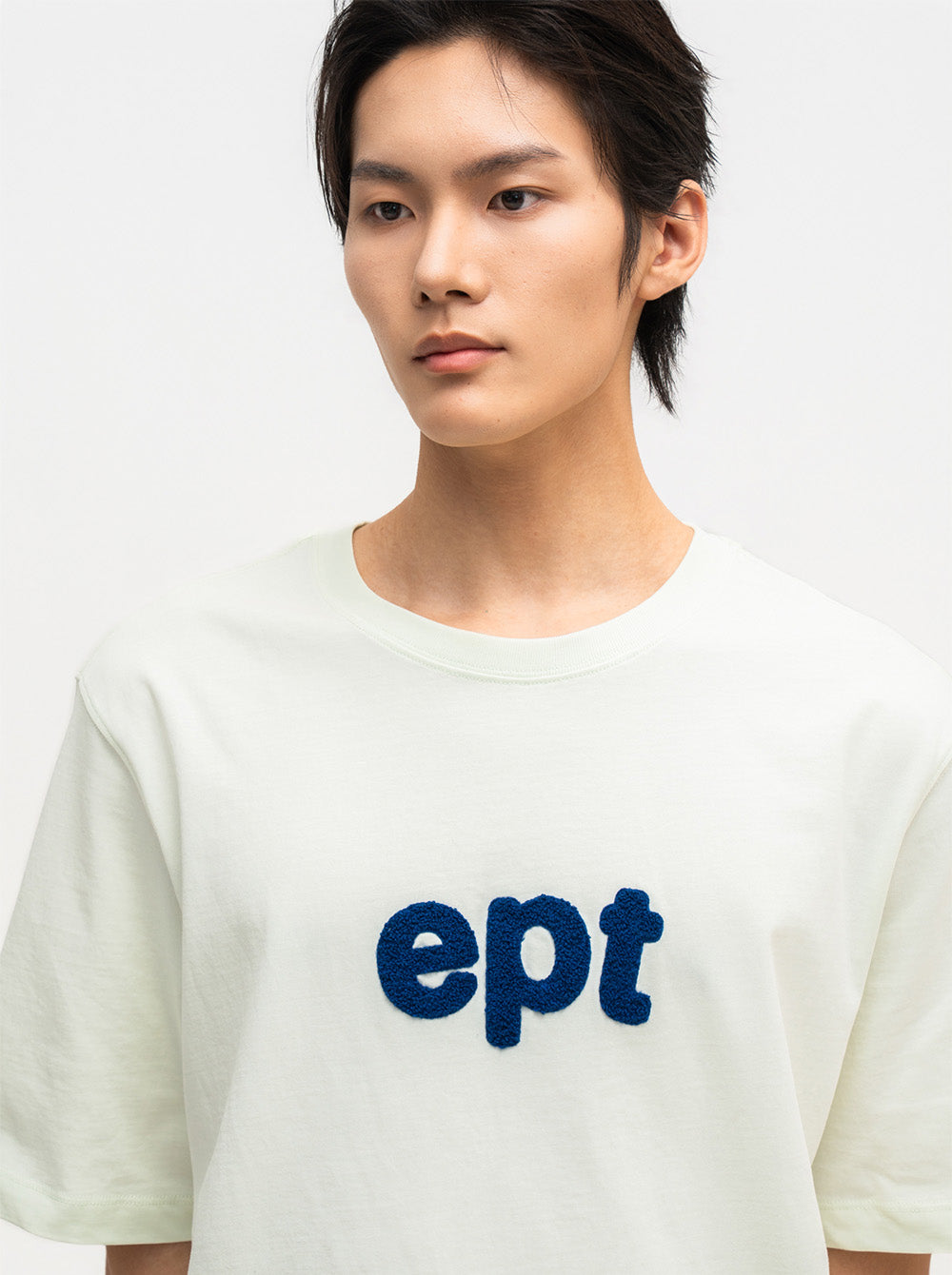 Heavy Stitch Logo T-Shirt (Cream)