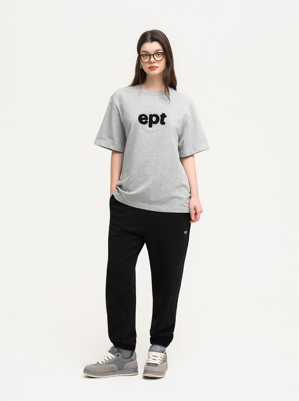 Heavy Stitch Logo T-Shirt (H/Grey)