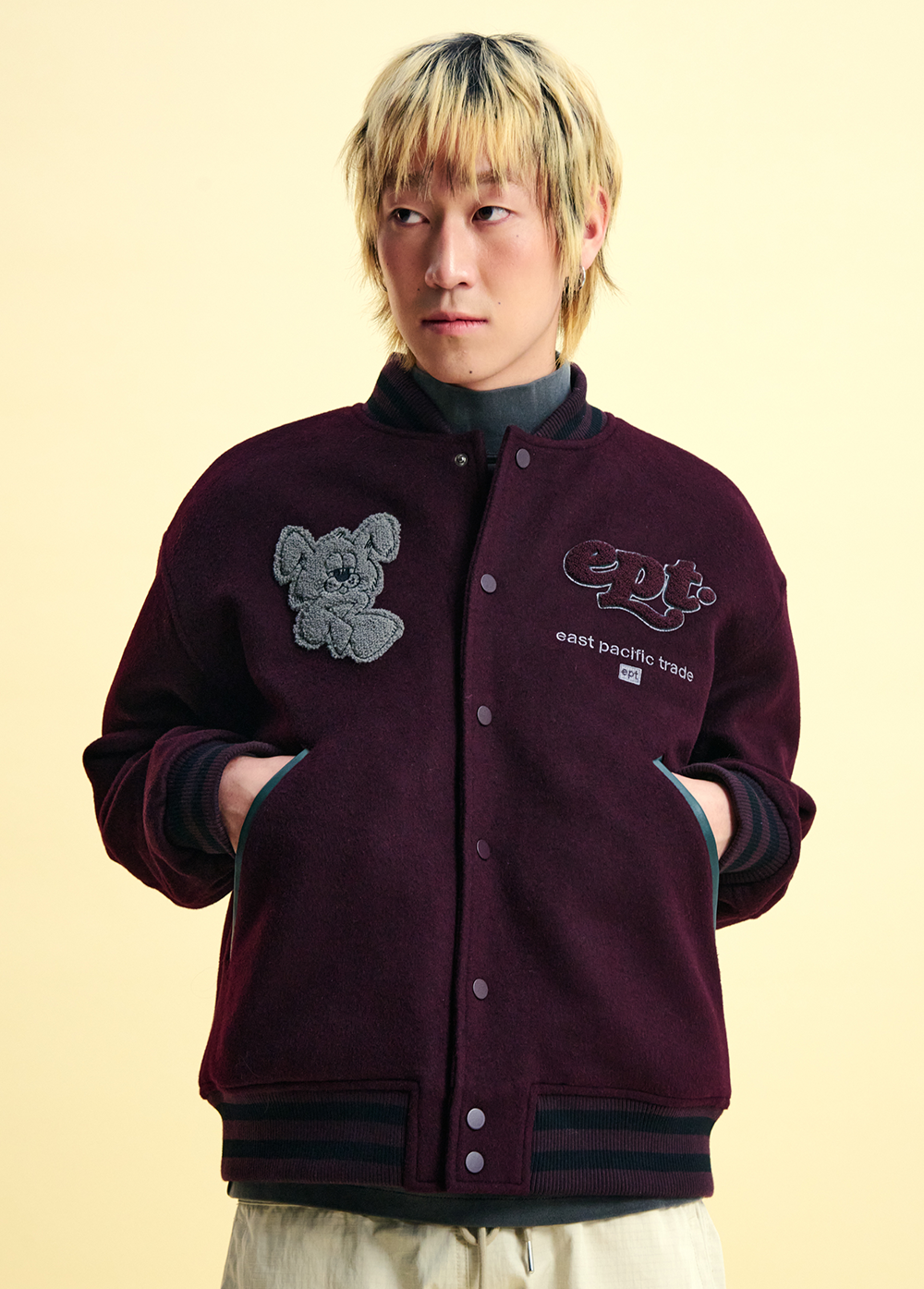 Nibble Varsity Jacket (Burgundy)
