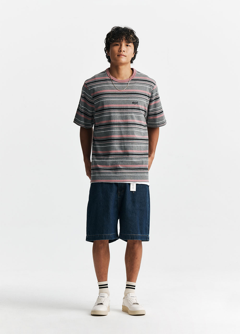 Striped T-Shirt (H/Grey)