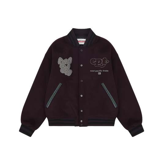 Nibble Varsity Jacket (Burgundy)