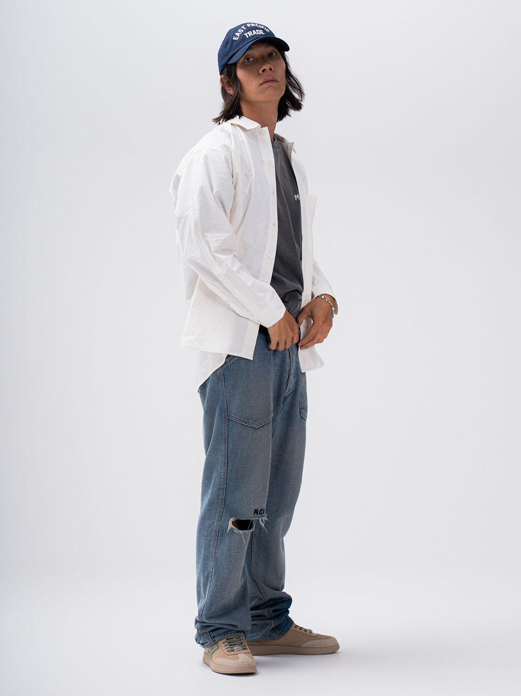 Nibble Big Pocket Shirt (Cream)