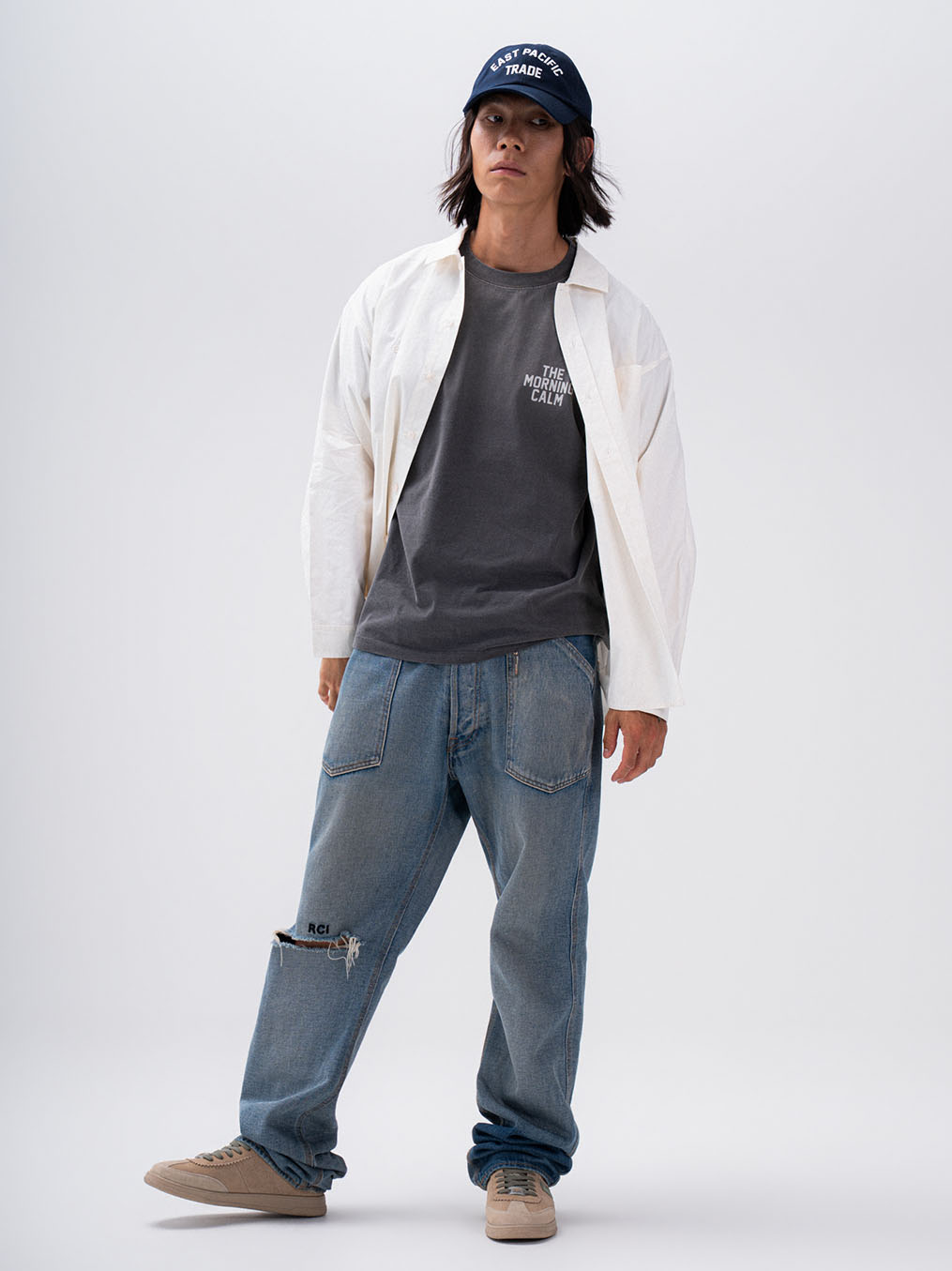 Nibble Big Pocket Shirt (Cream)