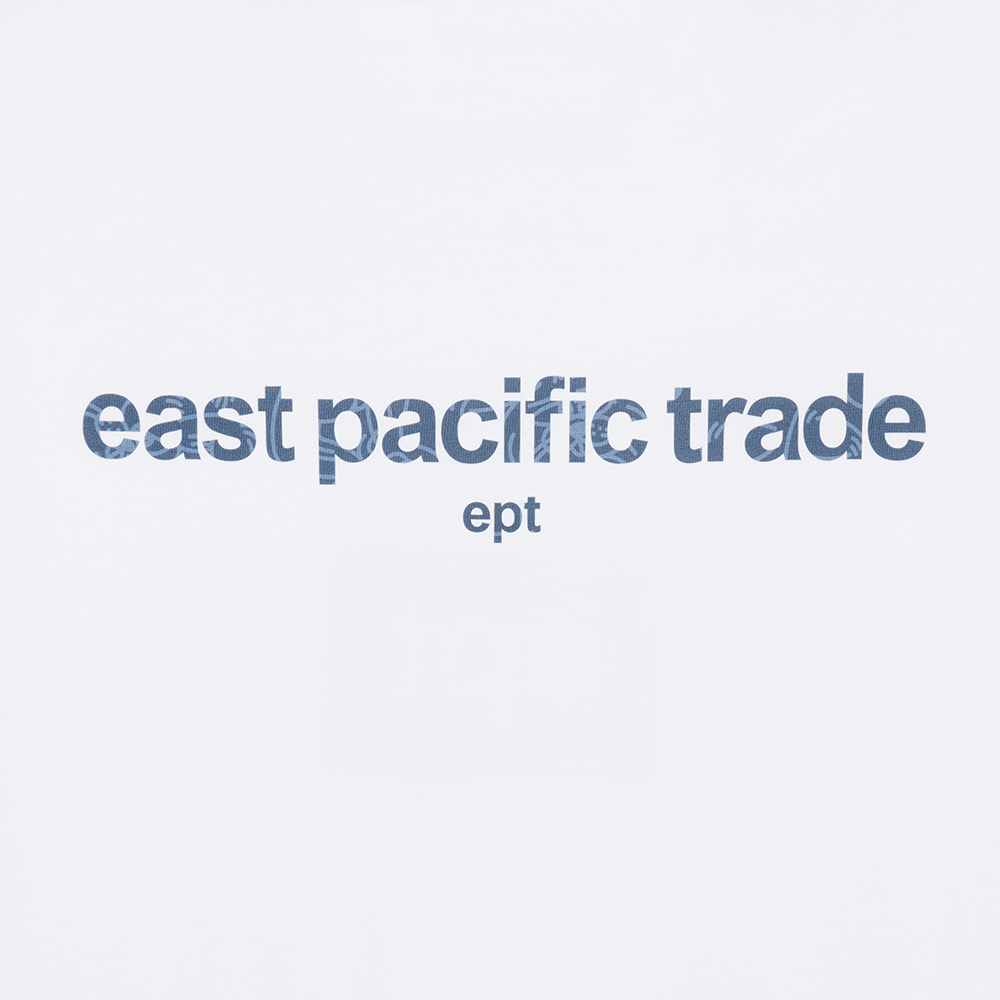 Pattern Box Logo T-Shirt (White/Navy)