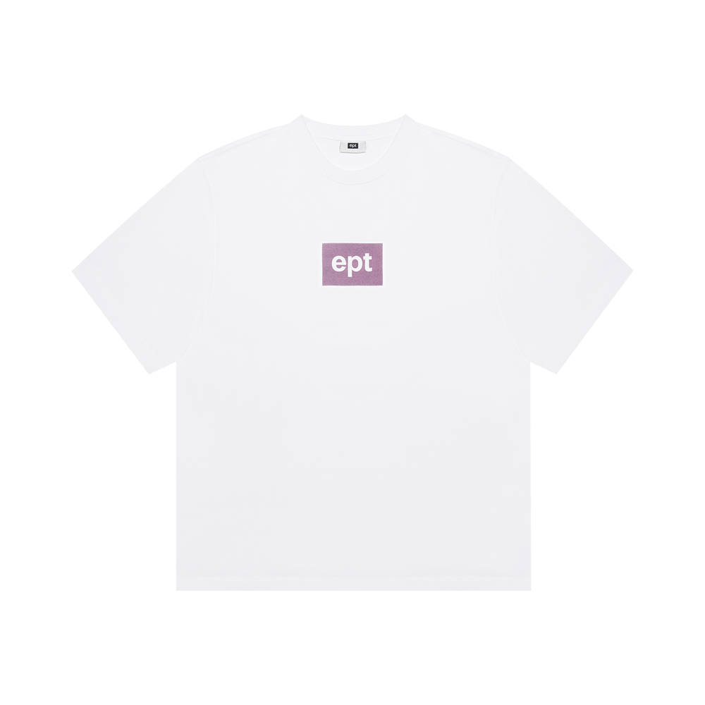 Pattern Box Logo T-Shirt (White/Pink)