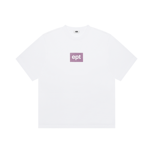 Pattern Box Logo T-Shirt (White/Pink)