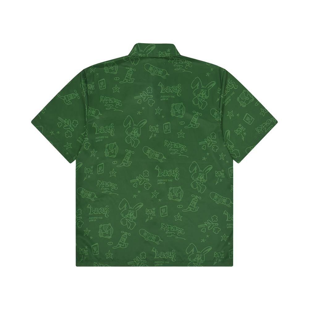 Pattern Half Shirt (Green)