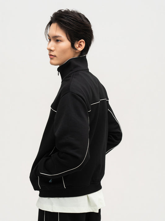 Piping Track Jacket (Black)