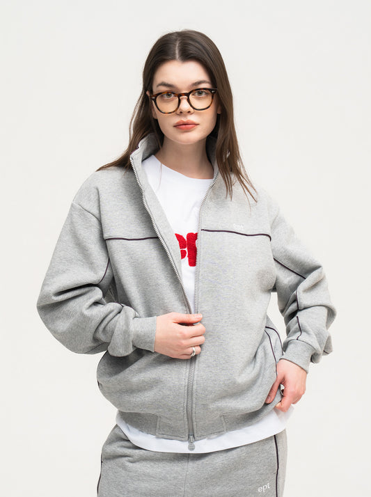 Piping Track Jacket (H/Grey)
