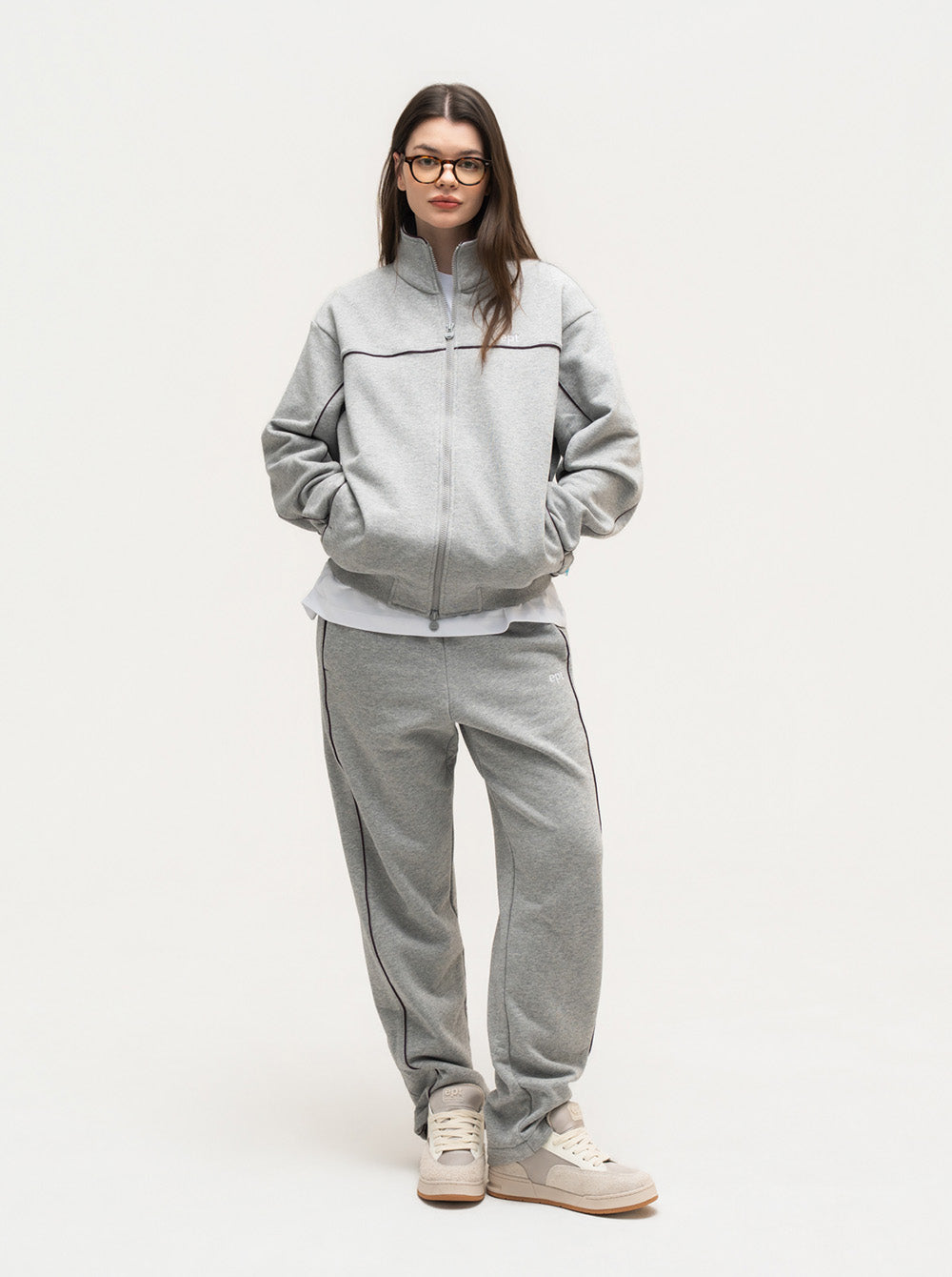 Piping Track Jacket (H/Grey)