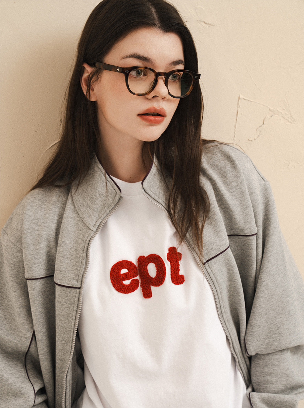Piping Track Jacket (H/Grey)