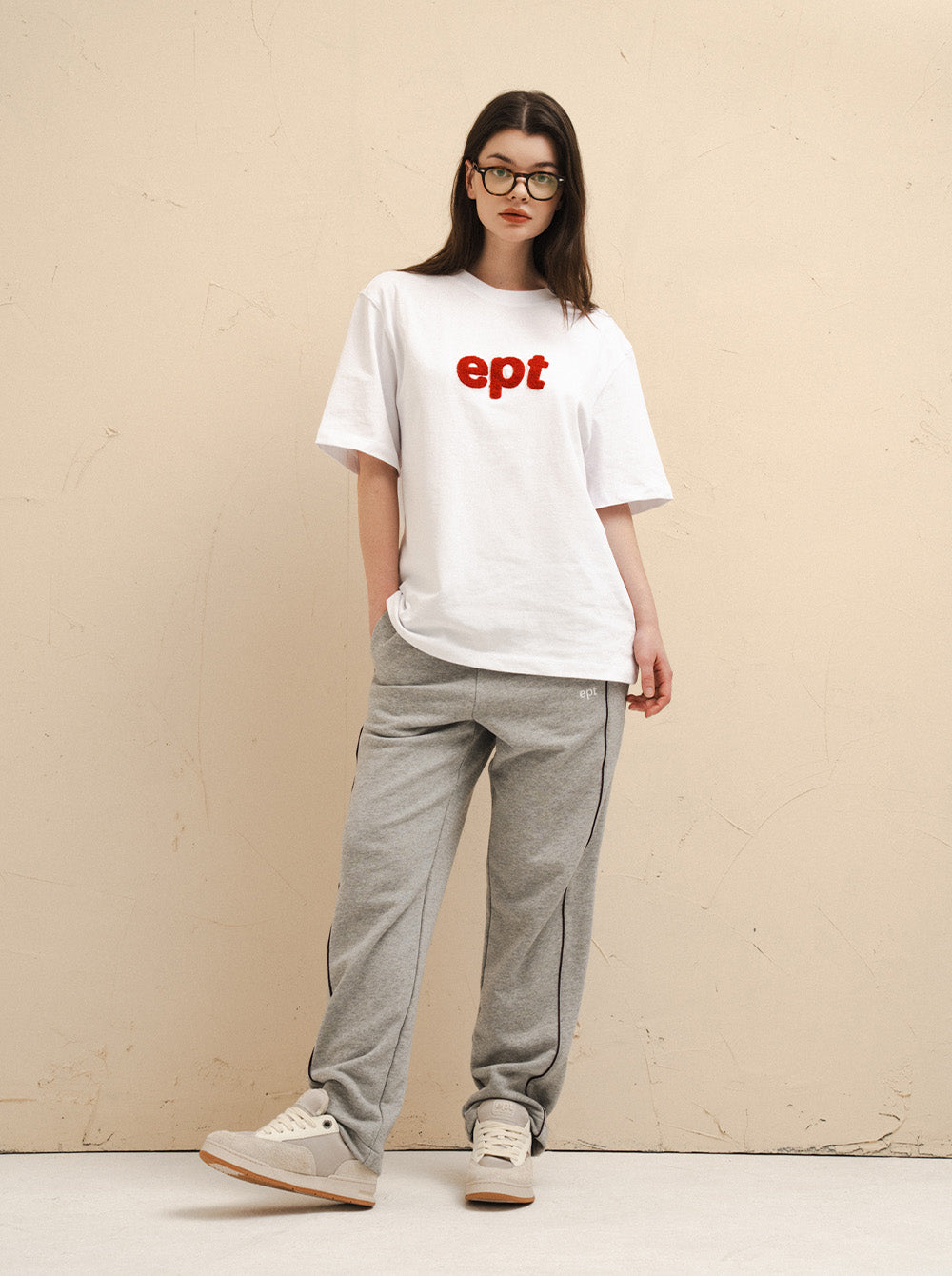 Piping Track Pants (H/Grey)