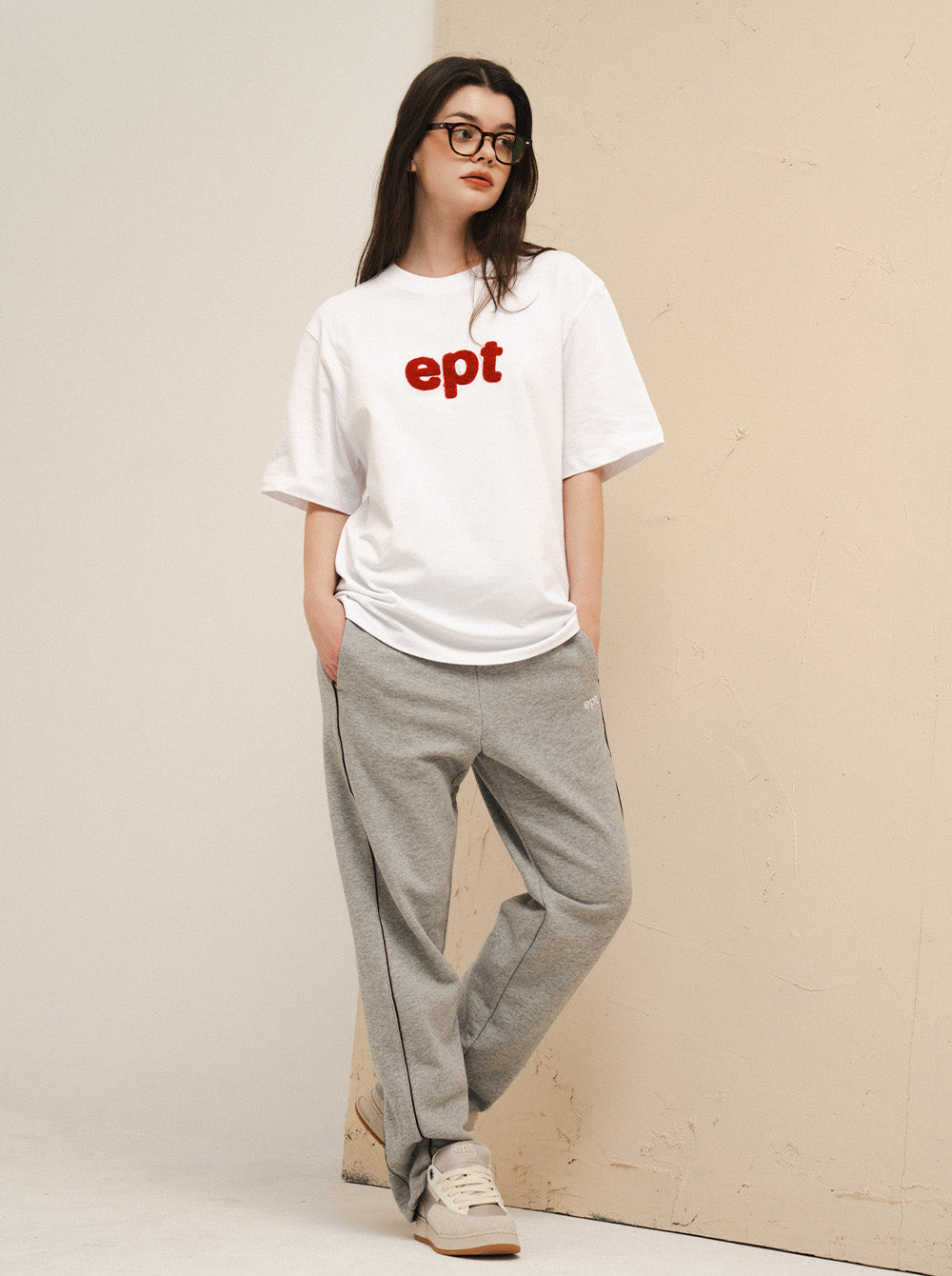 Piping Track Pants (H/Grey)