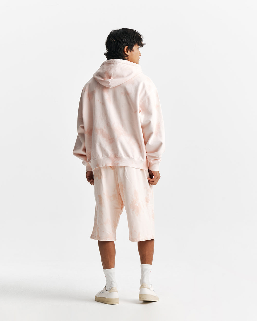 Tie-Dye Box Logo Sweatshort (Coral)