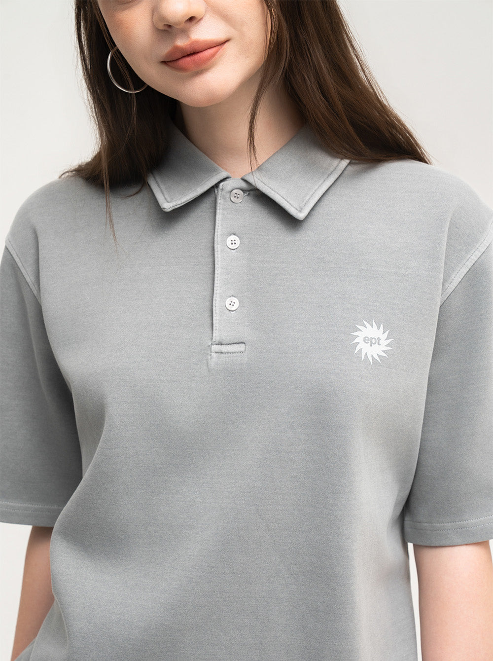 Sel Pigment Sun Logo Polo Tee (L/Grey)