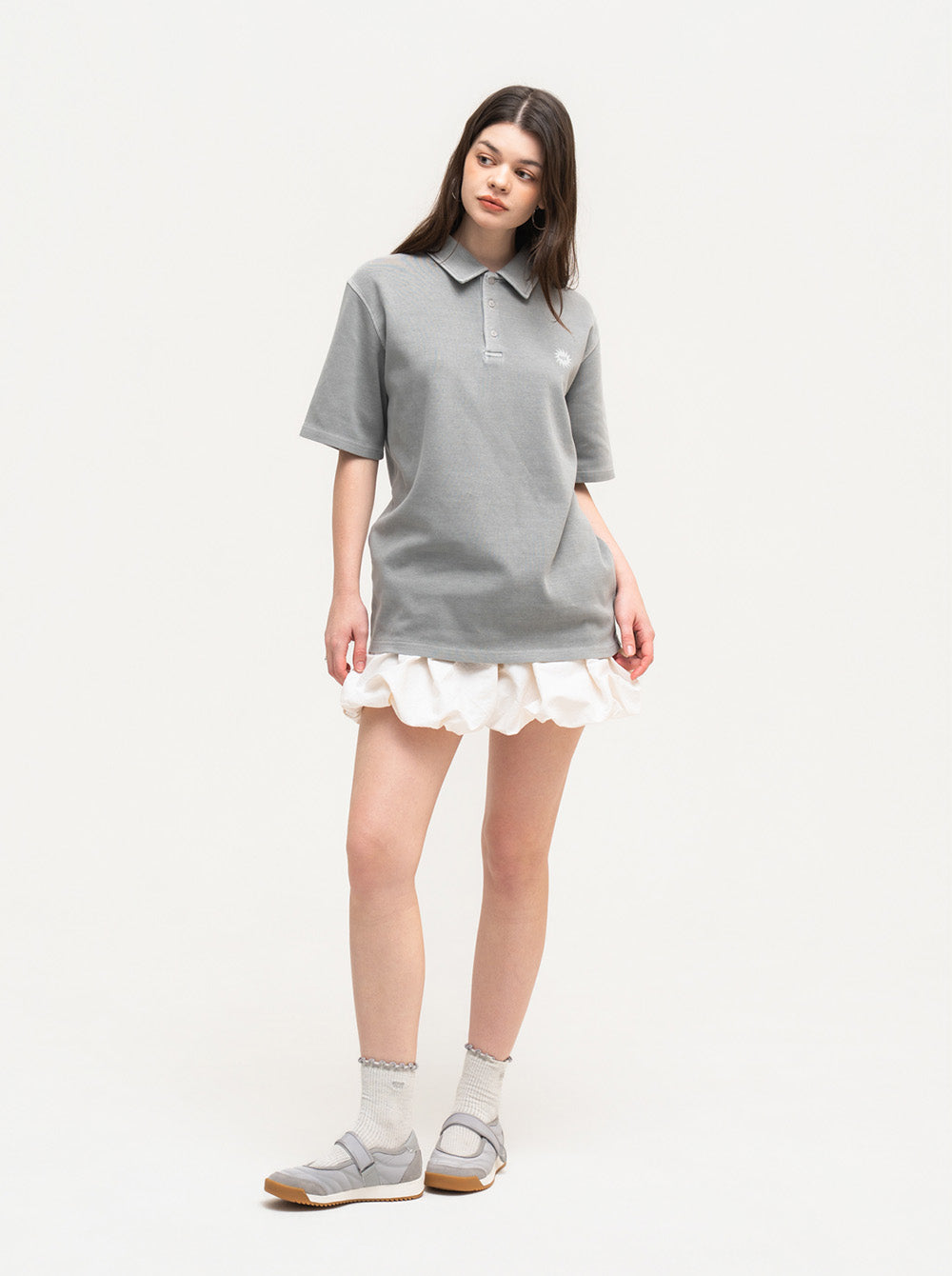 Sel Pigment Sun Logo Polo Tee (L/Grey)