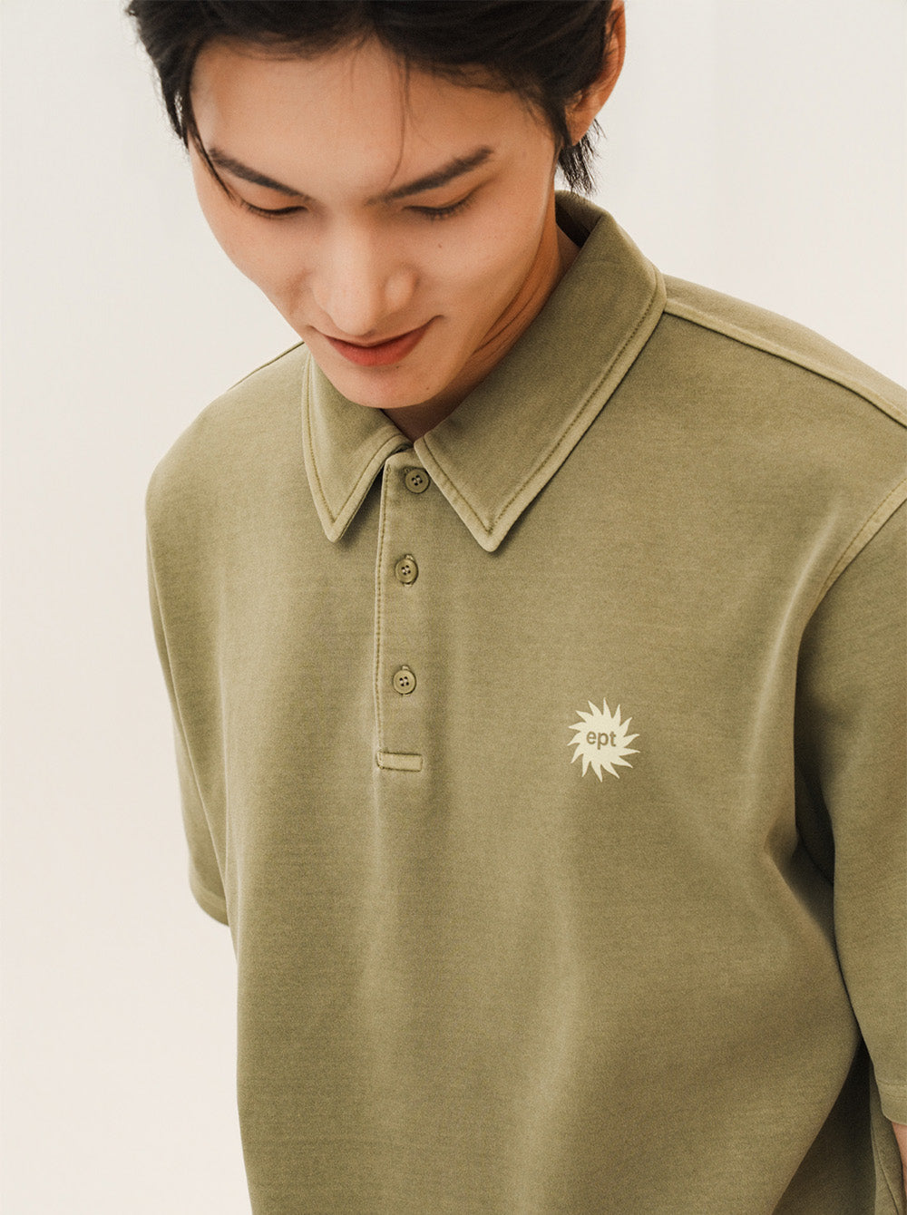 Sel Pigment Sun Logo Polo Tee (Olive)