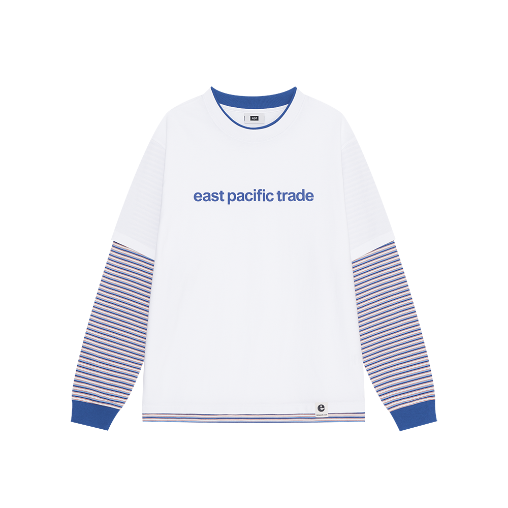 Striped Layerd T-Shirt (White)