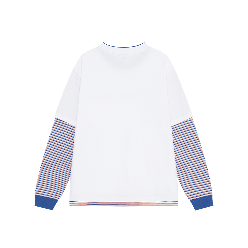 Striped Layerd T-Shirt (White)