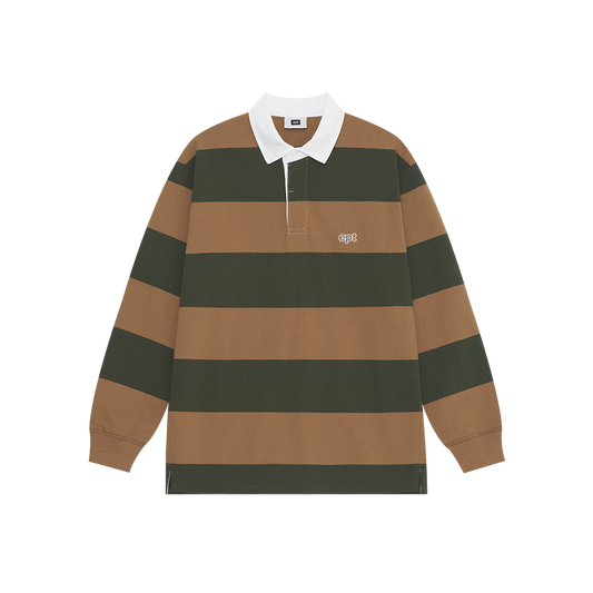 Striped Rugby Shirt (Khaki)