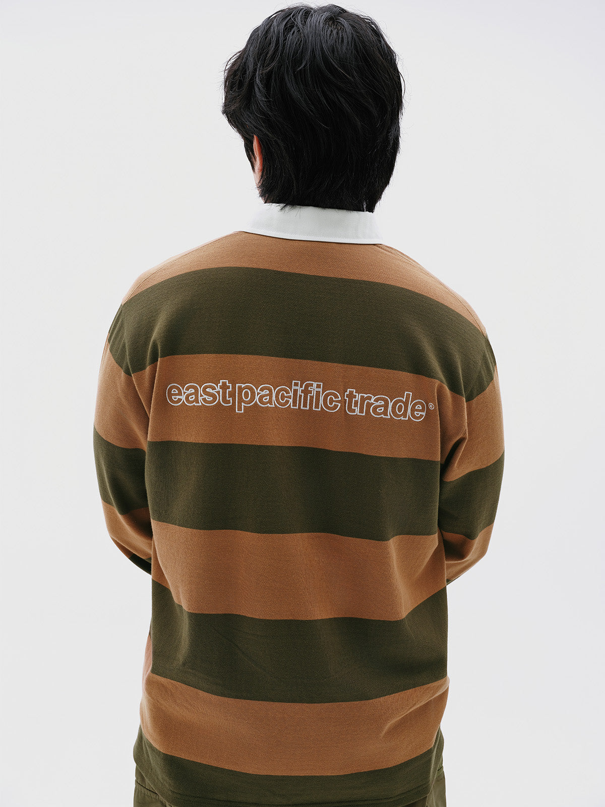 Striped Rugby Shirt (Khaki)