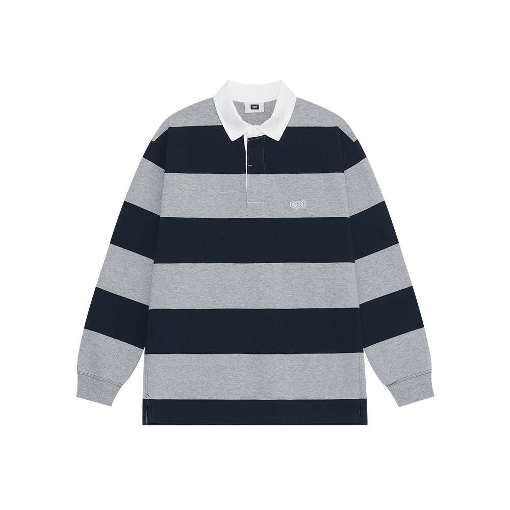 Striped Rugby Shirt (Navy)