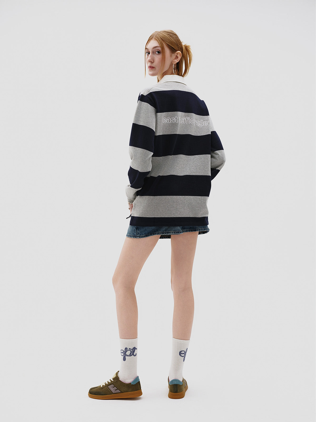 Striped Rugby Shirt (Navy)