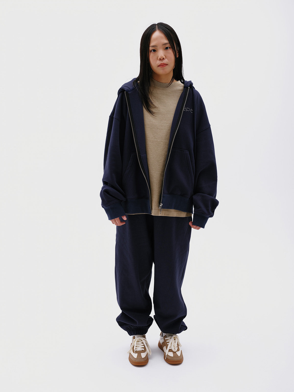 Studded Jogger Pants (Navy)