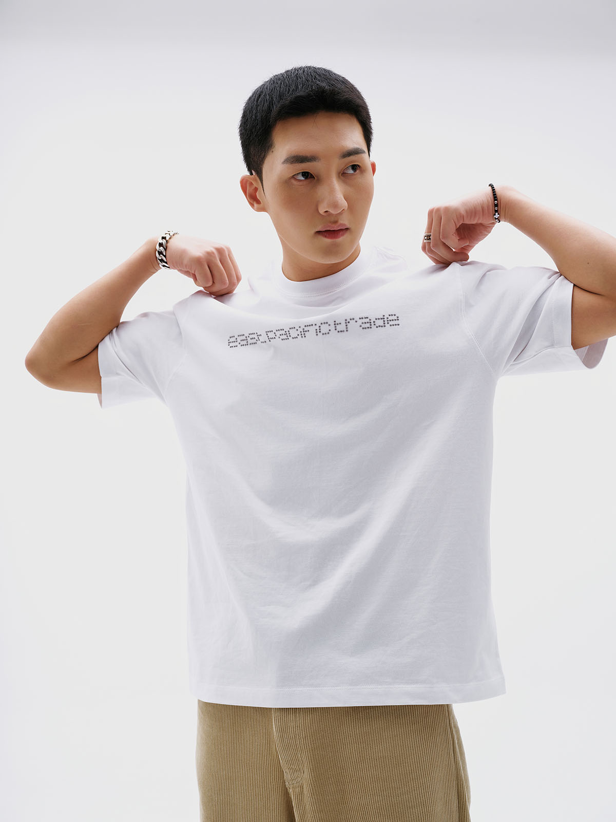 Studded Logo T-Shirt (White)
