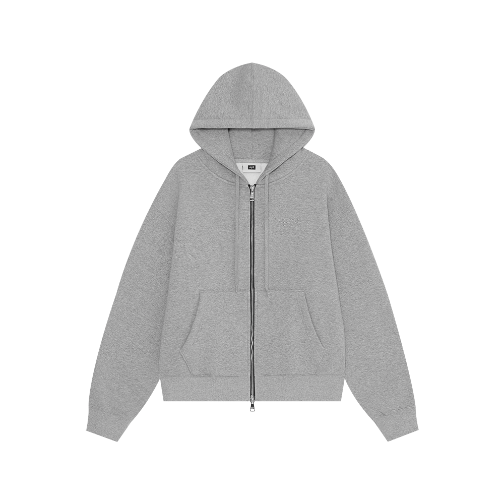Studded Zip Hoodie (Melange)