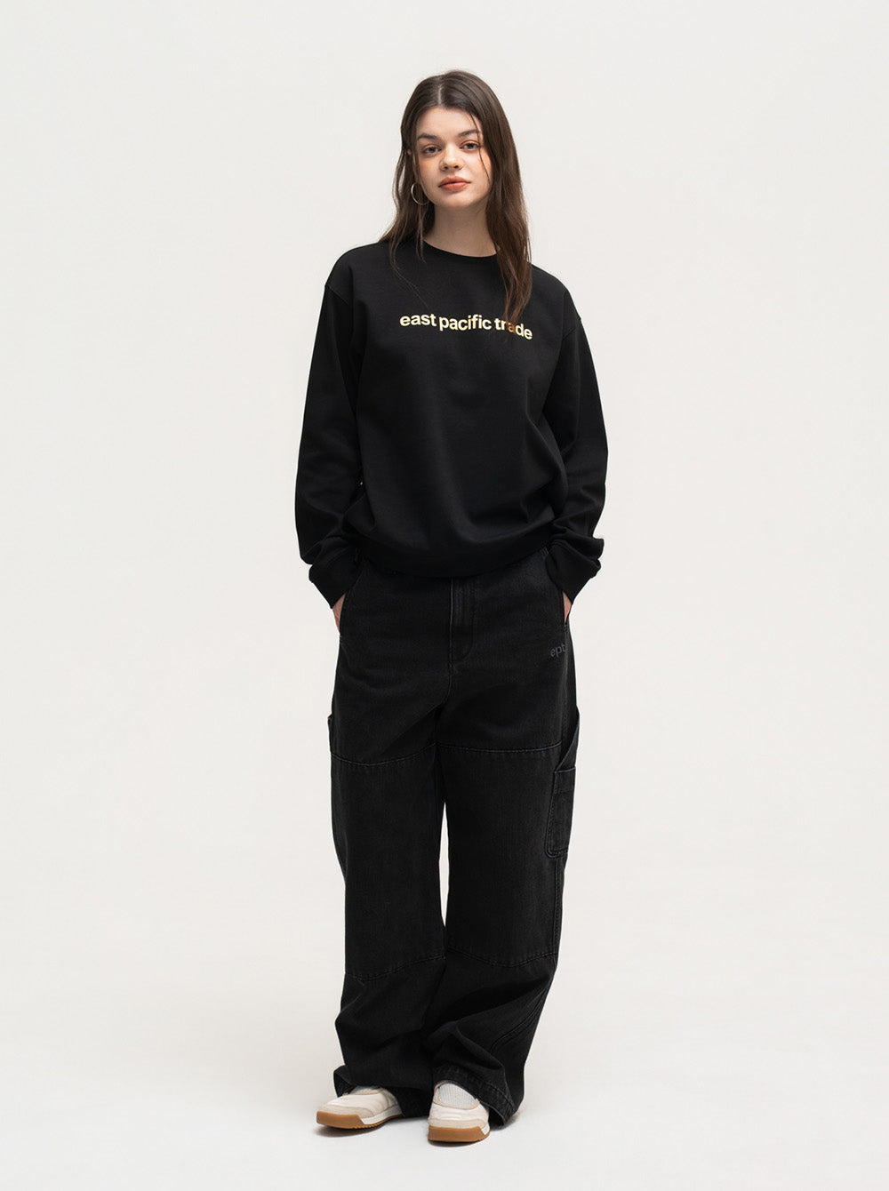 Triangle Flag Sweat Shirt (Black)