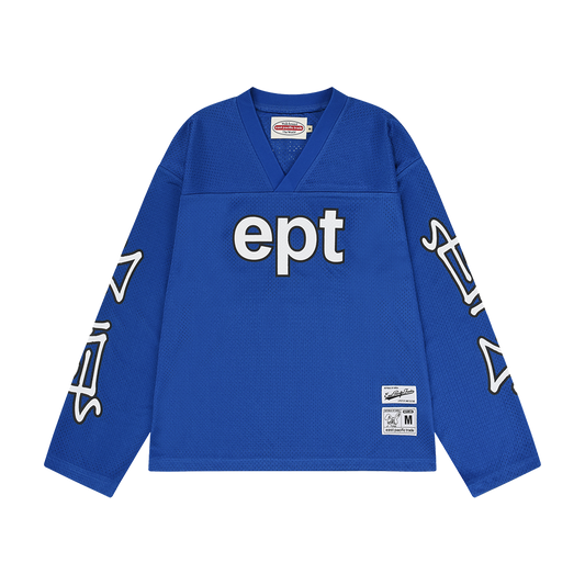 V Neck Long Sleeve (Blue)